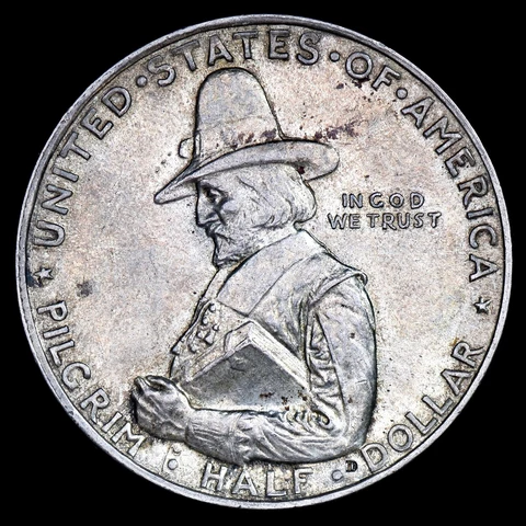 1920-P PILGRIM ✪ UNCIRCULATED UNC ✪ 50C COMMEMORATIVE SILVER COIN ◢TRUSTED◣ Cover