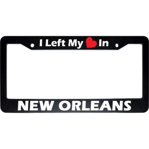 I Left My Heart In NUEVO ORLEANS Negro Coche Automático Marco de Placa EE. UU. NUEVO - Imagen 1 de 1