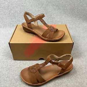 Soul Naturalizer Womens Comfort Sandal Size 6.5 wide Casual Summer Travel Flats - Picture 1 of 8