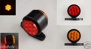 2x 24V Red Amber LED Stalk Side Marker Lights Lamps Truck Bus Tractor Lkw Kitcar - Afbeelding 1 van 6