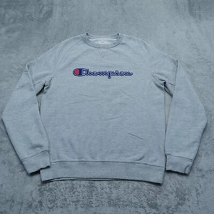 Champion Sweatshirt Herren mittelgrau Spellout Langarm Pullover Rundhals - Bild 1 von 11