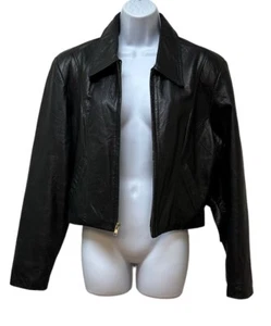 Vintage Damen San Diego Factory Butterweiches Leder Motorrad Biker Jacke L - Bild 1 von 9