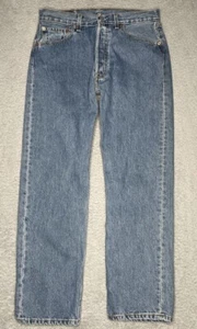 Vintage Levi’s 501 Jeans Mens 32x29 Blue Denim Straight Leg Button Butterfly Y2K - Picture 1 of 10