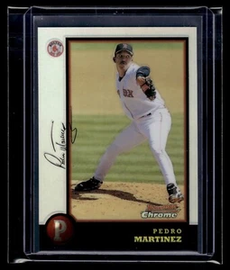 1998 Bowman Chrome Refractor #234 Pedro Martinez Red Sox EX MT Scratches - Picture 1 of 2