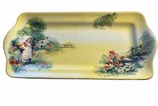 Vintage Rectangular Plate Manto Ware Japanese 28 Cm/ 14cm Countryside RF G 17052