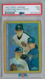 1998 Topps Chrome Refractor 264 B Fuentes/M Clement/R Halladay PSA 7 POP 2  3643 - Picture 1 of 2