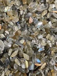 8 oz Labradorite Gemstone Chips 5-8mm Reiki Healing Crystal Intuition Mysticism - Picture 1 of 4