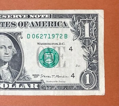 June 27, 1972 (D 06271972 B) Birthday Note $1 One Dollar Bill - Image 1 of 3