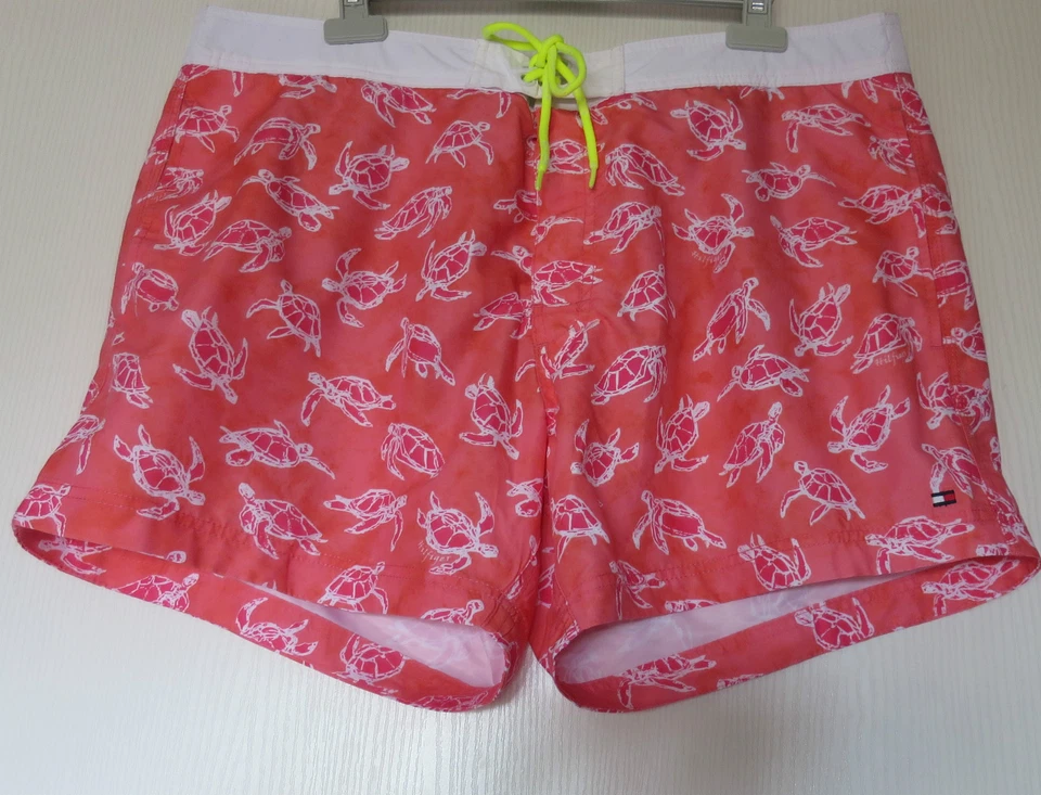 TOMMY HILFIGER SHORT DE BAIN HOMME TAILLE XL TYSON TURTLE CORAIL ORANGE - Photo 1/1