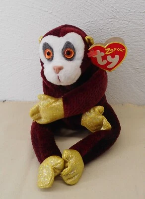 TY Beanie Baby Babies Plüschtier Stofftier Plüsch Zodiac Monkey 2000 Affe - Bild 1 von 4