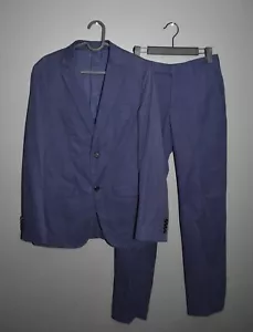 Traje Z Zegna Moderno Drop 8 Deco Azul Algodón 44 R - Imagen 1 de 23