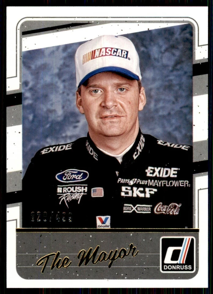 2017 Panini Donruss Name Variation Gold Jeff Burton /499 #186 NASCAR Racing - Image 1 of 2