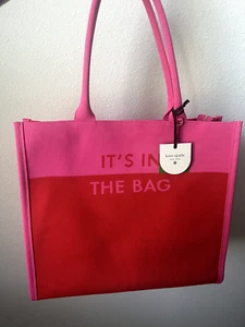Knit Tote Kate Spade New York x Target Pink /Red It's in the Bag In Hand - Picture 1 of 2