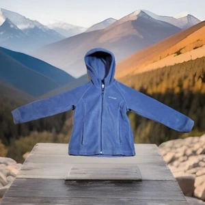 Kids Columbia Sportswear Small 7-8 Fleece Jacket Coat Full Zip Hood Unisex READ - Picture 1 of 12