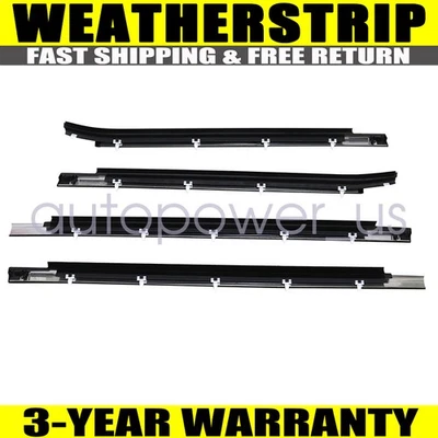 4Pcs Weatherstrip Outer Lower Window For 2000-2006 Toyota Tundra Double Cab - Image 1 of 4