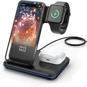 3 in 1 Wireless Charger mit 18W Adapter, Schnellladestation für mehrere DE - Bild 1 von 7