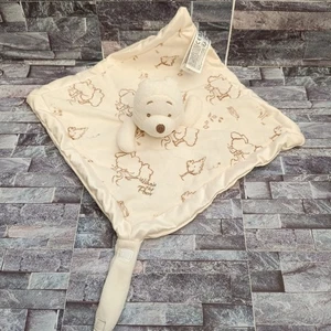 Disney Baby Winnie Pooh Bear Cream Comforter Blanket Doudou Blankie Primark - Picture 1 of 12