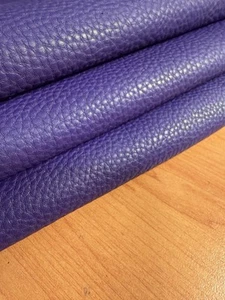 Pebble Leather Cow Hide 2.4mm 3.88sqf Ish Purple Color - Picture 1 of 7