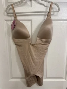 NWT Spanx Women's Beige Suit Your Fancy Plunge Bodysuit Shapewear Size Xl - Picture 1 of 6