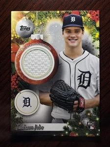 2025 Topps Holiday Jackson Jobe Jersey Relic Detroit Tigers RC Rookie - Picture 1 of 1