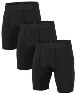 Uomo Pantaloncini Fitness Pantaloni Corta Compressione Leggings 3 Pezzi - Foto 1 di 12