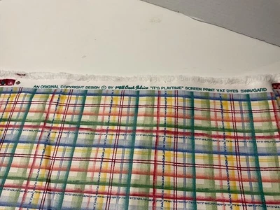 mill creek upholstery fabric "It's Playtime" 54" wide 4 yards checked multicolor - Image 1 of 4