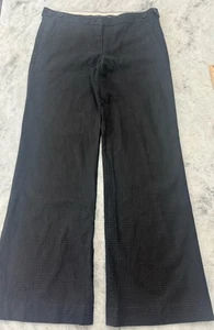 Theory ELKERS Black Gray Plaid Pants Sz 6 Professional Work Slacks Office Wool - Picture 1 of 9