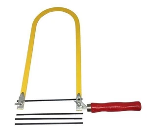 Laubsäge inkl 3 Sägeblätter Sortiment Laubsägebogen Handsäge Bügelsäge 4 tlg Set - Bild 1 von 4