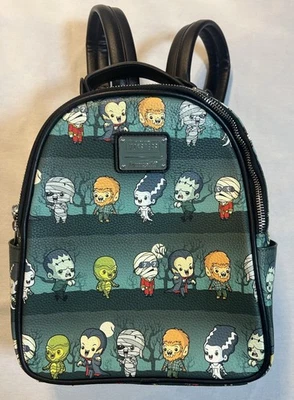 Mini Mochila Universal Monsters Chibi Loungefly Exclusiva Halloween Verde Rara Foto 1 de 4
