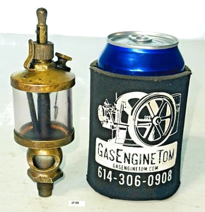 Engrasador de cilindro de latón Nº 1 1/2 Old Hit Miss Motor Vapor 1/4" NPT - Imagen 1 de 13