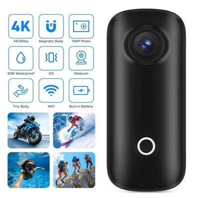 Action Cam 4K 30M Wasserdicht Action Sport Kamera WiFi EIS Mini Bodycam - Bild 1 von 4