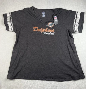 Miami Dolphins Women’s Short Sleeve T-Shirt 3X NFL Majestic - Picture 1 of 4