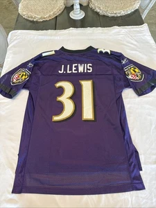 Baltimore Ravens Jamal Lewis Authentic Reebok NFL On Field Jersey Purple Sz L - Picture 1 of 16