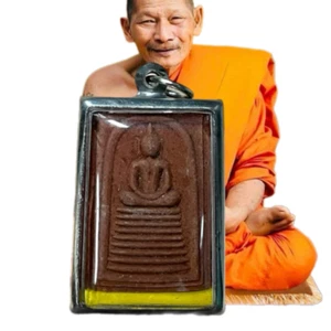 Phra Somdej 9Base LP MahaSila, LP Sila Thai Buddha Amuleto Buen Exitoso Raro - Imagen 1 de 7