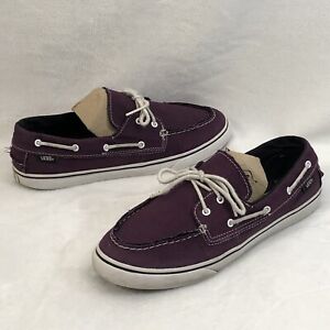 Vans Purple Zapato Del Barco Comfort Skate Boat Slip On Shoes Womens 8.5 Mens 7