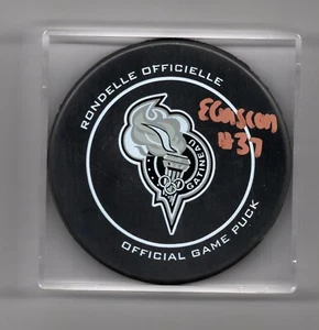EVE GASCON SIGNED AUTOGRAPH  GATINEAU OLYMPIQUES HOCKEY PUCK   EXACT PROOF  - Picture 1 of 3