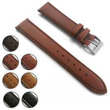 Classic Genuine Italian Calfskin Leather Watch Band Strap 18mm & 20mm