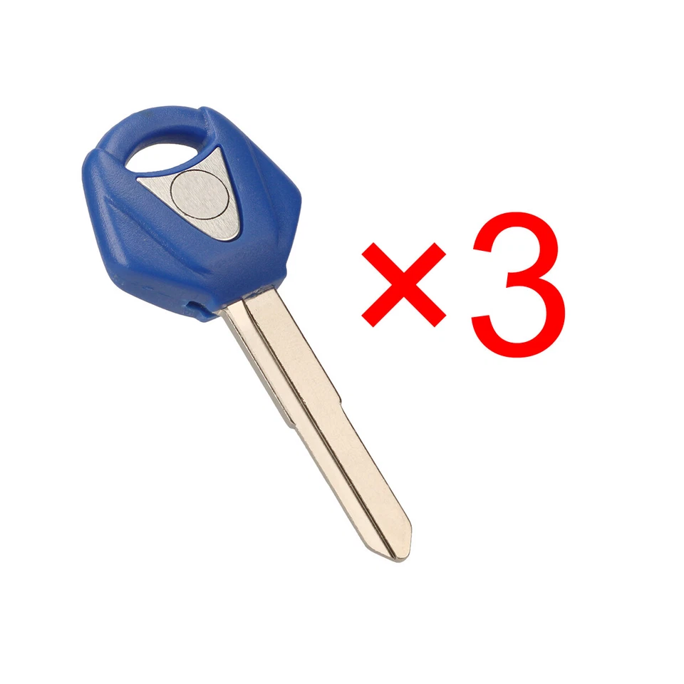Llave en blanco azul sin cortar 3 piezas para motocicleta Yamaha YZF R1 R6 YZF600 FZ1 FZ6 MT07/09 Foto 1 de 1