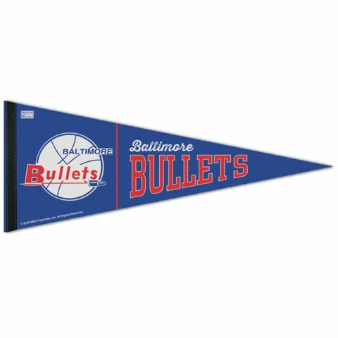 WASHINGTION BULLETS HARDWOOD CLASSIC PREMIUM QUALITY PENNANT 12"X30" BANNER Cover