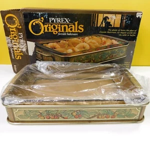 Pyrex Originals Fireside Bakeware 2325-F 2-Qt piatto da forno oblungo servizio decorato - Foto 1 di 12