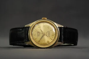 Reloj de pulsera Hilton 17 joyas cuerda manual 32 mm correa de cuero para hombre - Imagen 1 de 6