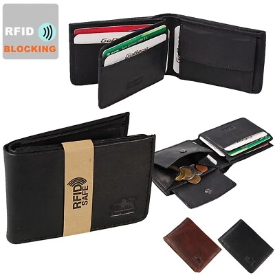 Portafoglio uomo Branco piccolo RFID vera pelle portamonete uomo mini portafoglio