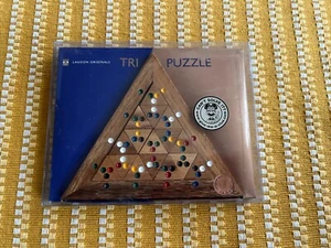 Triangle Domino Pyramid Challenging Brain Teaser Wooden Puzzle - Picture 1 of 3