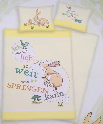 Herding Baby Bettwäsche Weisst Du wie lieb ich Dich hab 2 tlg. NEU 100x135 cm *