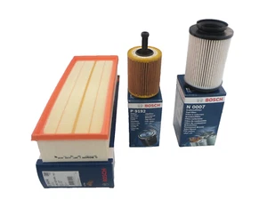 Audi A3 1.9 TDI Service Kit Oil Air Fuel Filter 2003 to 2013 BOSCH 105BHP OPT1 - Picture 1 of 5