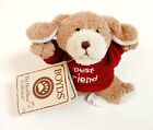 Boyds Bears Mini Plush Dog 4" Best Friend Puppy Red Shirt Thinkin of Ya