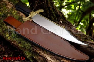 20" Handmade J2 Steel Big Vintage Hunting Bowie Knife with Wood Handle | Camping - Picture 1 of 4
