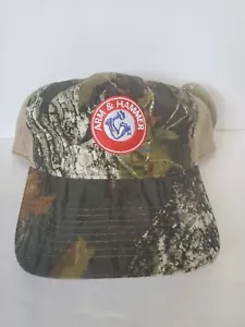 NWT Mossy Oak Camo Arm & Hammer Logo Ball Hat / Cap - Malla trasera / ajustable - Imagen 1 de 4