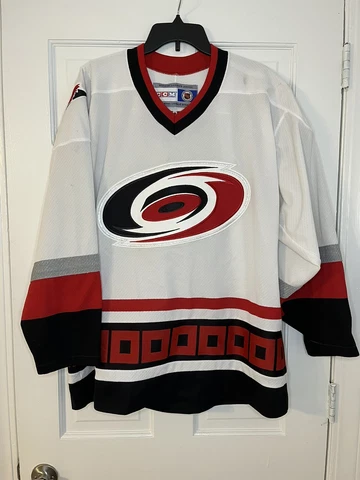 CCM Carolina Hurricanes Jersey Eric Staal # 12 White/ Preowned Cover