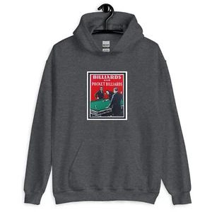 SUDADERA CON CAPUCHA VINTAGE ANTIGUA TEMÁTICA BILLAR TALLAS M A 3X - Imagen 1 de 9